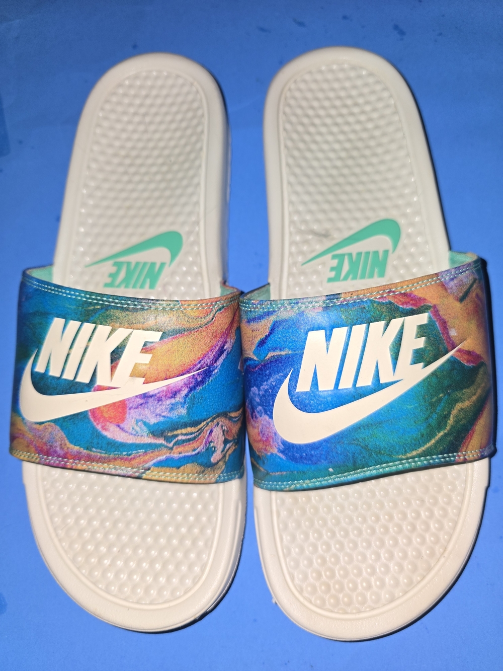 Nike Marble Print Benassi Slides Size 12
